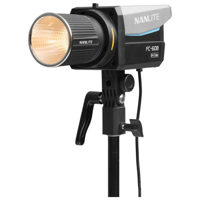Nanlite FC60B FC-60B Luce Spot LED Bicolore 78 W CRI 96 TLCI 98 2700K-6500K colore Nero