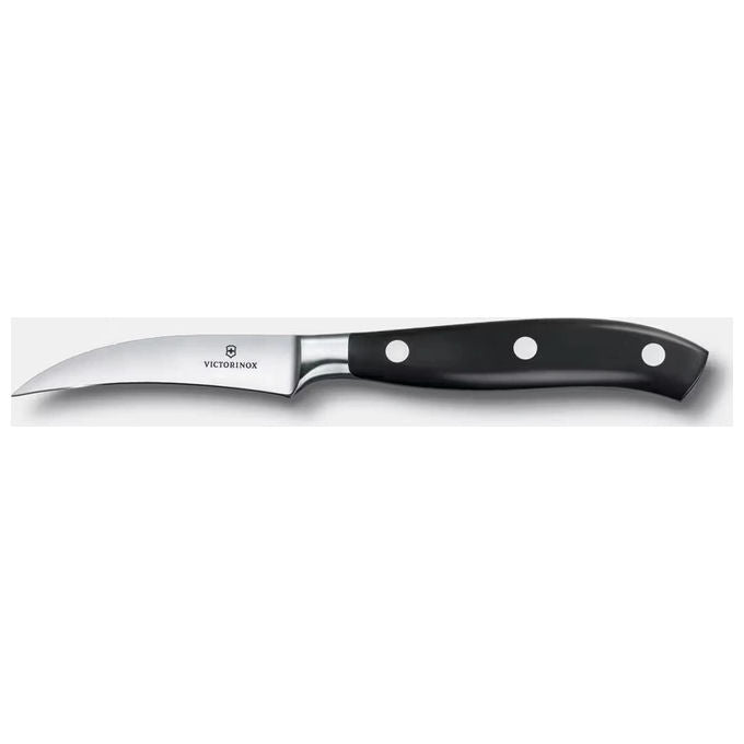 Victorinox 7.7303.08G Grand Maître Coltello Spelucchino da Cucina Lama 8 cm Acciaio Forgiata Manico POM colore Nero