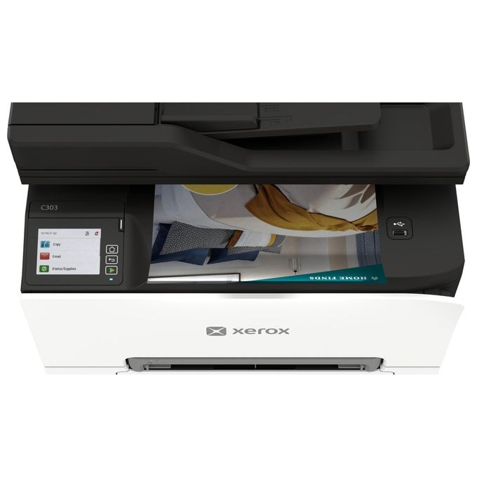 Xerox C303V_AEU C303a Stampante Multifunzione Laser a Colori Velocita' 32 ppm Stampa Fronte Retro Wi-Fi Risoluzione 2400 x 600 DPI colore Bianco e Nero