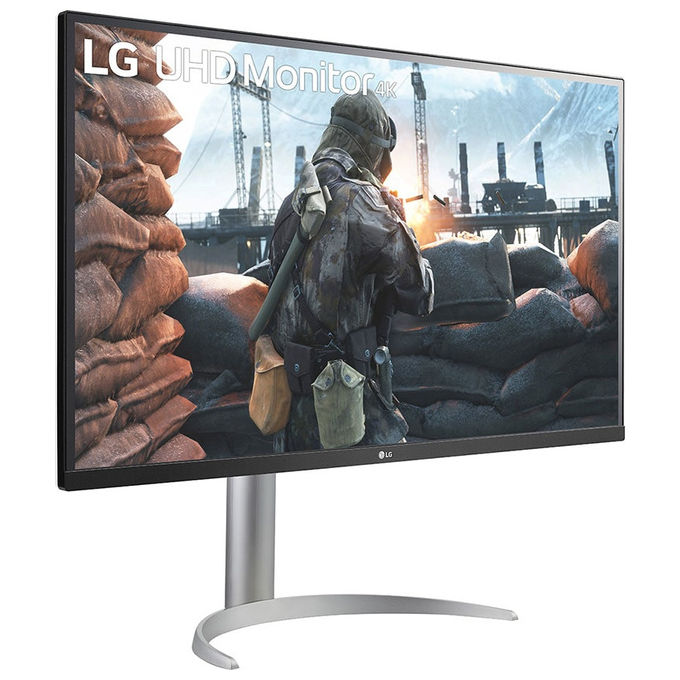 LG 27BP55U-B Monitor PC 4K Ultra HD 27'' IPS 3840 x 2160 Pixel HDR10 colore Argento