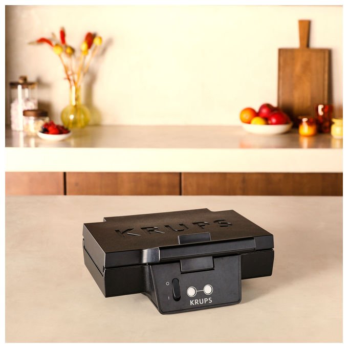 Krups FDK462 FDK Iconic Tostiera 2 Panini Piastre Antiaderenti 850 W colore Nero