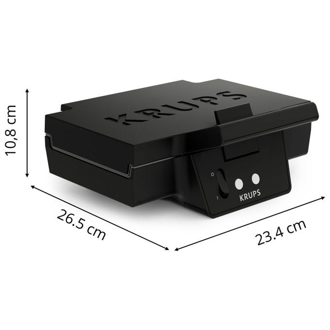 Krups FDK462 FDK Iconic Tostiera 2 Panini Piastre Antiaderenti 850 W colore Nero