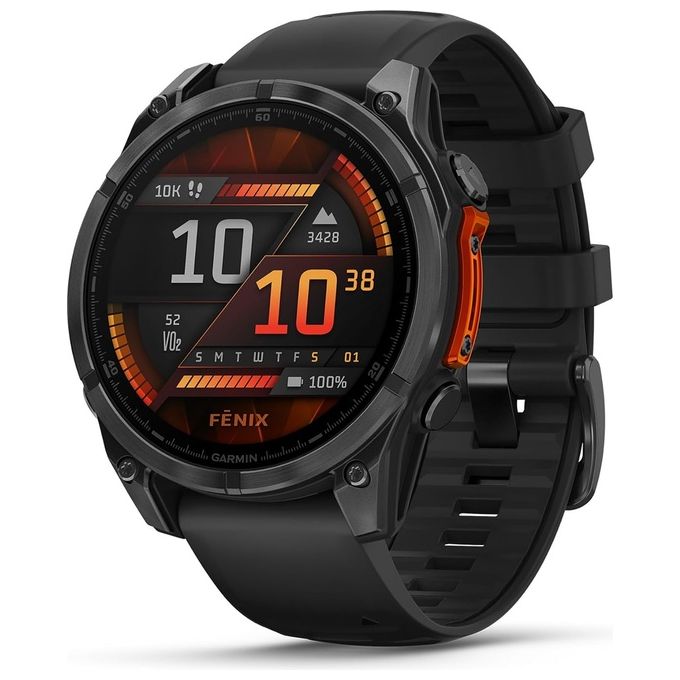 Garmin Fenix 8 Amoled 47mm 1.4'' GPS Outdoor Sport Salute Notifiche Slate Grey and Black