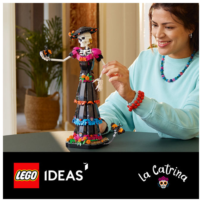 Lego 21372 LEGO Ideas Kit Modellismo per Adulti con Scheletro Fiori Finti e Farfalle Monarca 1212 pezzi colore Multicolore