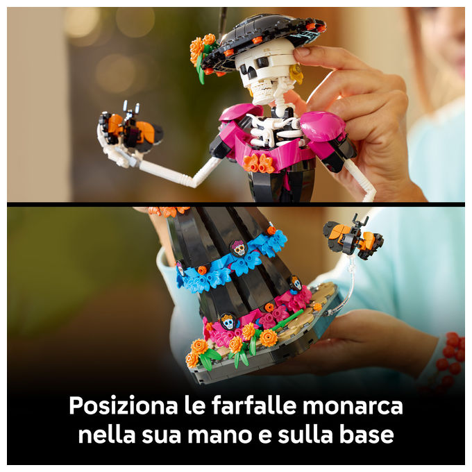 Lego 21372 LEGO Ideas Kit Modellismo per Adulti con Scheletro Fiori Finti e Farfalle Monarca 1212 pezzi colore Multicolore