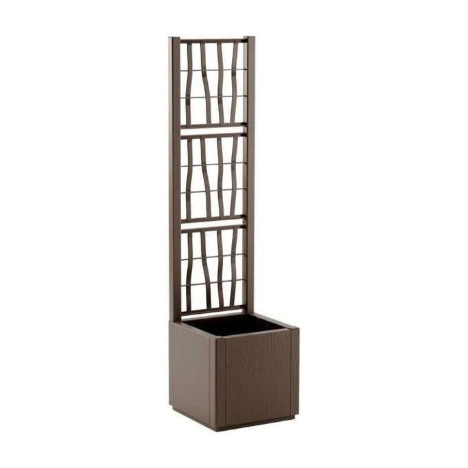 Stefanplast Fioriera Verticale Ethica QTA Tortora 36x36 cm Altezza 140 cm Design Moderno per Interni ed Esterni Ecologica e Resistente