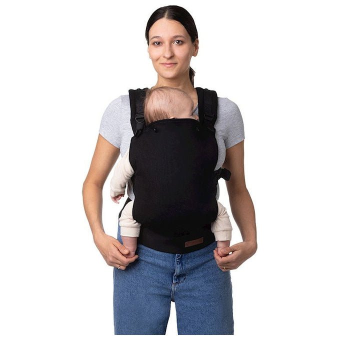 MoMi FLOW COLLET Marsupio Ergonomico 3 48 mesi 4 20 Kg 2 posizioni cappuccio rimovibile colore Nero