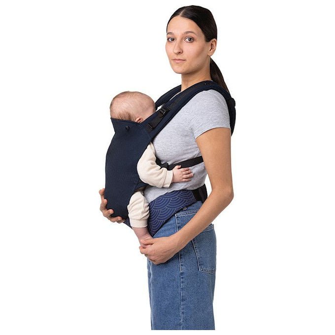 MoMi FLOW COLLET Marsupio Ergonomico 3 48 mesi 4 20 Kg 2 posizioni cappuccio rimovibile colore Nero