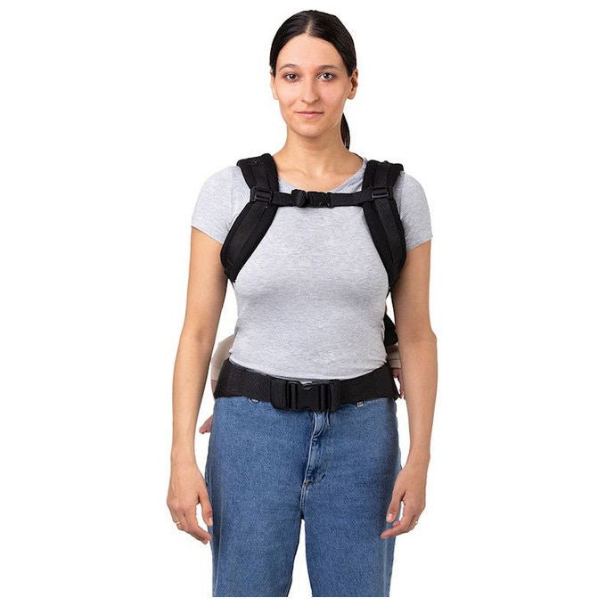 MoMi FLOW COLLET Marsupio Ergonomico 3 48 mesi 4 20 Kg 2 posizioni cappuccio rimovibile colore Nero