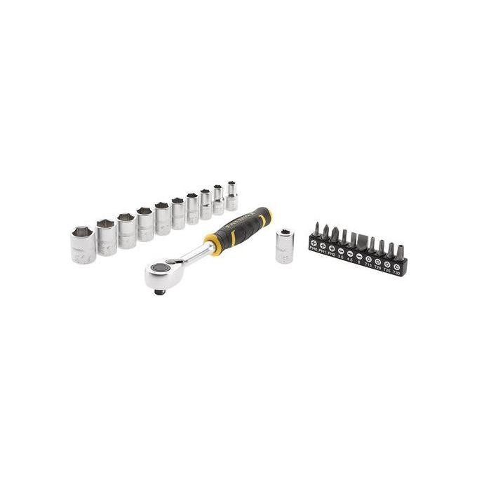 Stanley Set Chiavi a Bussola 1-4'' 22 Pezzi Nero