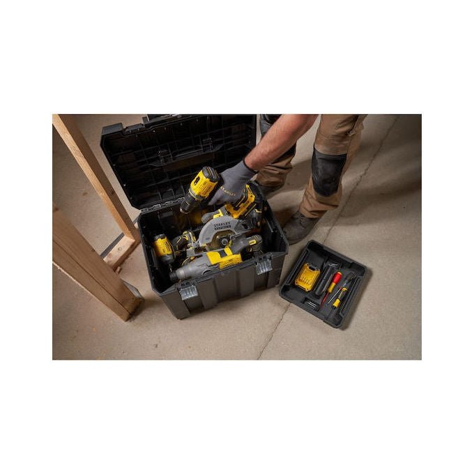 Stanley FMST75753-9 FATMAX PRO-STACK Tower Carrello 3 elementi in plastica resistente con chiusura lucchettabile e ruote colore Nero