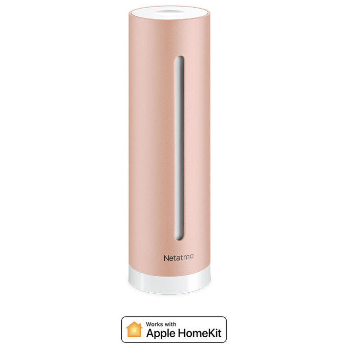 Netatmo Misuratore qualita' dell'aria, sensori di temperatura, umidita', rumore e CO2, NHC-IT, Rosa-Oro