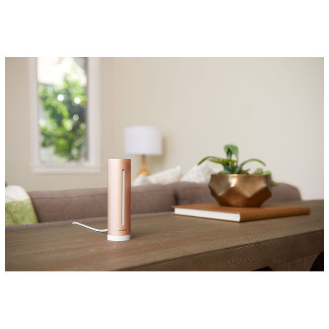 Netatmo Misuratore qualita' dell'aria, sensori di temperatura, umidita', rumore e CO2, NHC-IT, Rosa-Oro