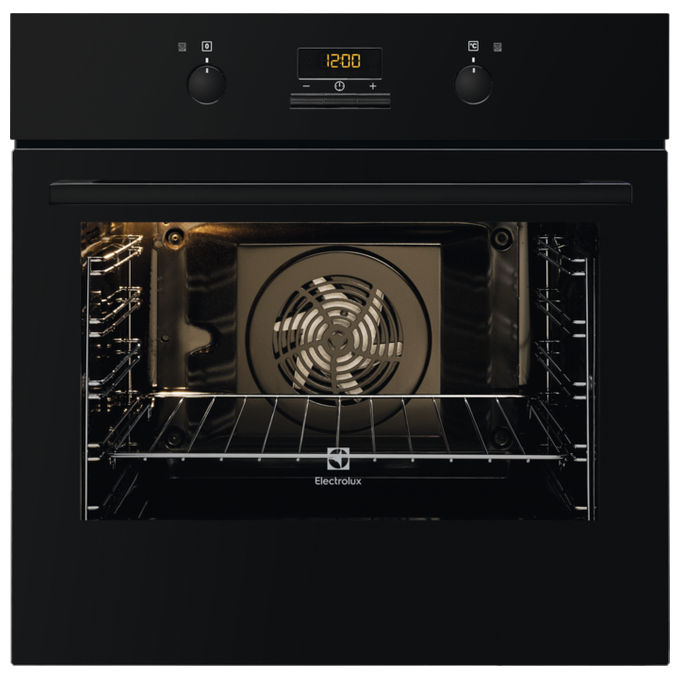 Electrolux FQ93NEV Forno Elettrico Multifunzione da Incasso InfiSpace Capacita' 74 Litri Classe energetica A Display digitale Funzione 60 cm Pizza Nero