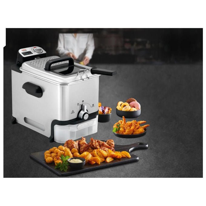 Tefal FR8041 Oleoclean Pro Friggitrice 3.5 L 2300 W Filtro Metallo Temperatura Regolabile colore Silver