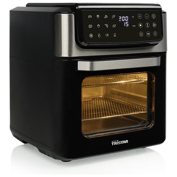 Tristar FR-9068 - Friggitrice ad aria 12 L, 1800 W, 13 programmi preimpostati, display digitale, tecnologia ad aria calda (hot air), colore nero-inox