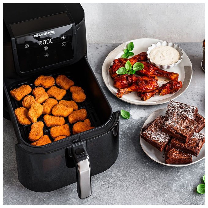 Rommelsbacher FRH1700XXL Frittatrice ad aria 8 L 1700 W 10 programmi colore Nero-acciaio inox