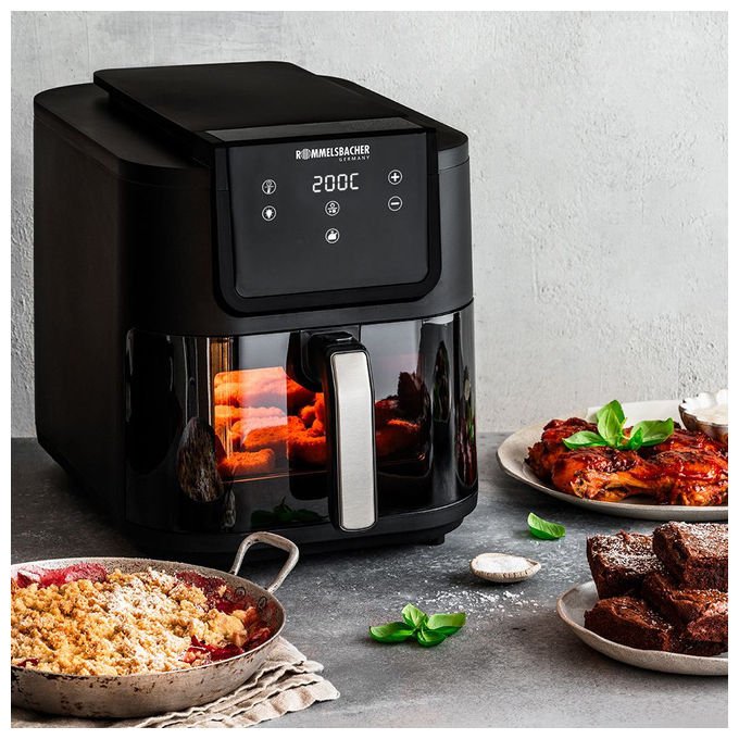 Rommelsbacher FRH1700XXL Frittatrice ad aria 8 L 1700 W 10 programmi colore Nero-acciaio inox