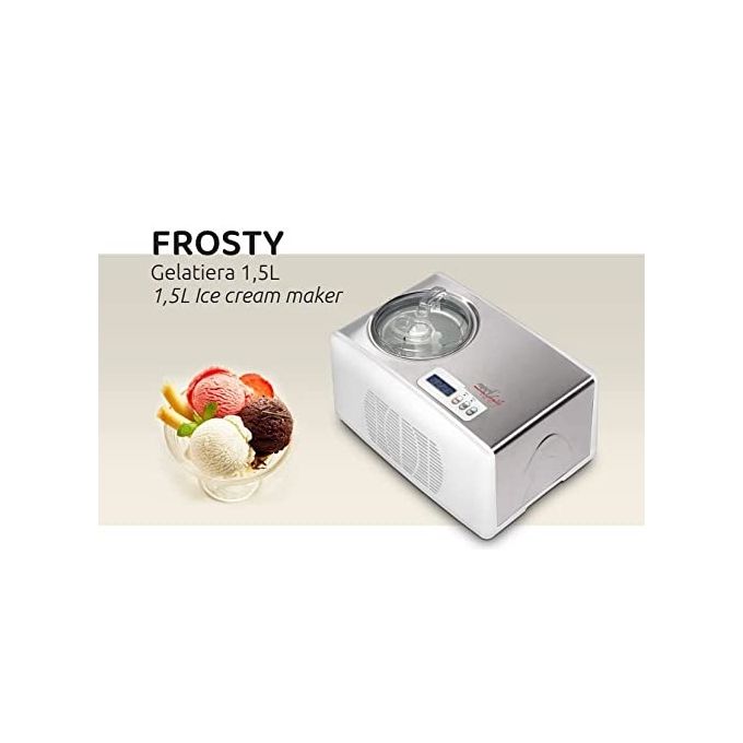 Melchioni Gelatiera Frosty Display Lcd con Timer Compressore Capacita' 1.5 Litri