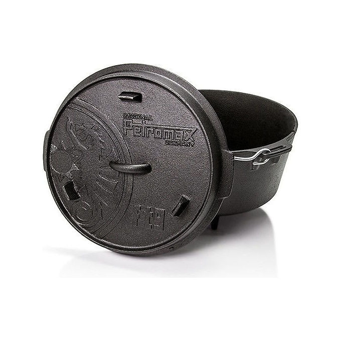 Petromax FT12 Dutch Oven in Gusseisen con Capacita' 11.5 l e Tre Stabili Piedini colore Nero