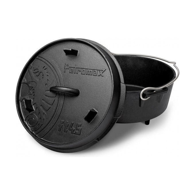 Petromax FT4.5 Forno Olandese 3,5 L Ghisa con Coperchio e Tre Gambe colore Nero