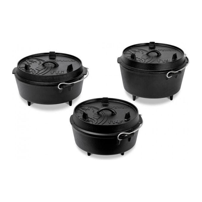Petromax FT4.5 Forno Olandese 3,5 L Ghisa con Coperchio e Tre Gambe colore Nero