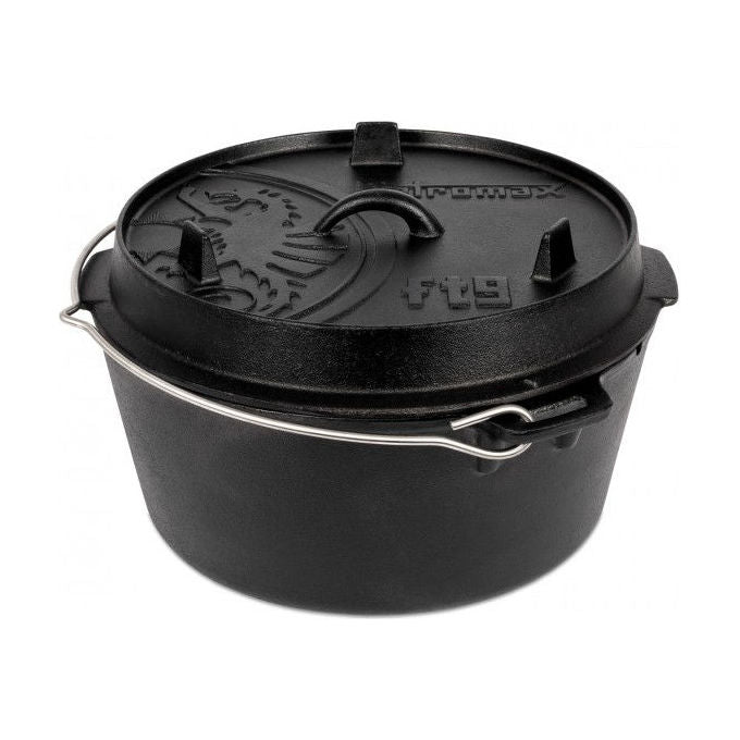Petromax FT9-T Feuertopf in Ghisa 7,5 litri con Manico Ergonomico e Superficie Pretrattata colore Nero