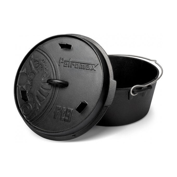 Petromax FT9-T Feuertopf in Ghisa 7,5 litri con Manico Ergonomico e Superficie Pretrattata colore Nero