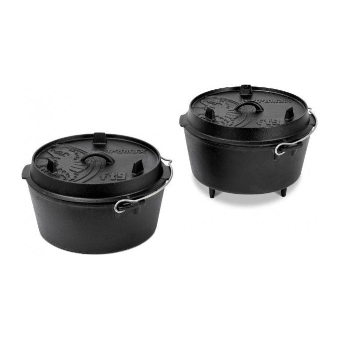 Petromax FT9-T Feuertopf in Ghisa 7,5 litri con Manico Ergonomico e Superficie Pretrattata colore Nero