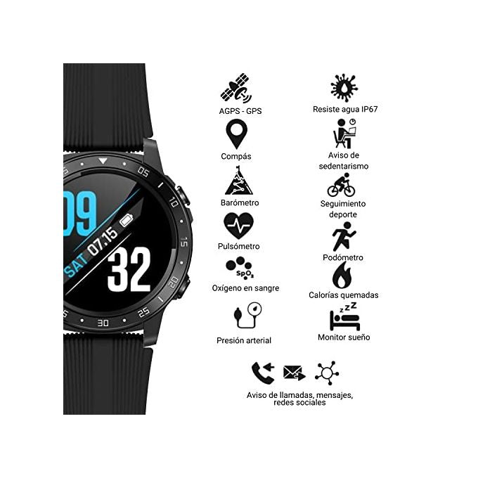 Maxcom FW37 Argon 1.3'' Sport Salute Notifiche 3 colori