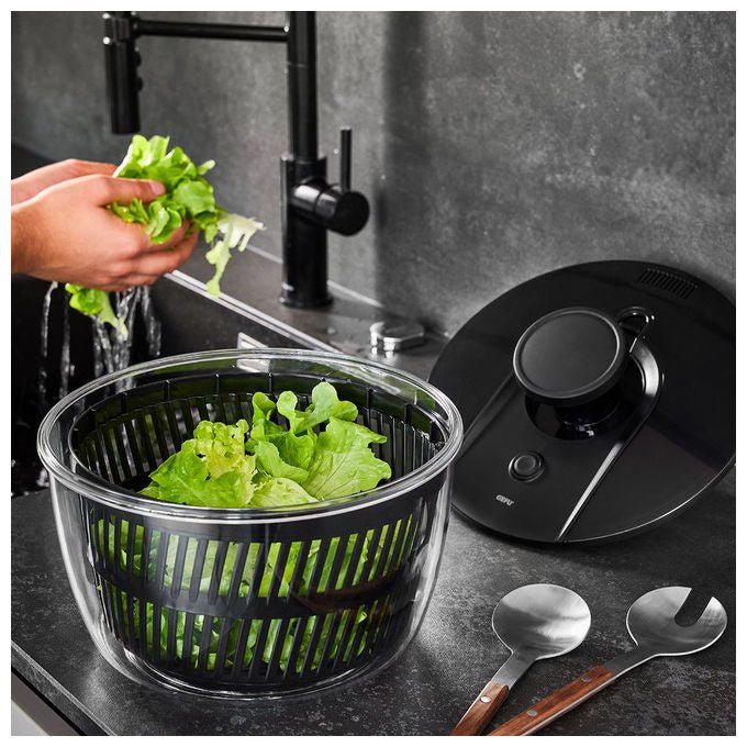 Gefu G-28176 Push It Centrifuga per insalata 5 litri Sistema a pressione colore Nero