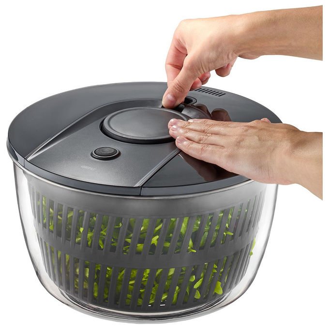 Gefu G-28176 Push It Centrifuga per insalata 5 litri Sistema a pressione colore Nero