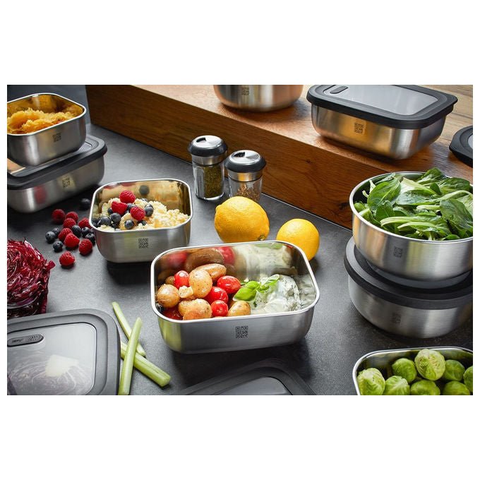 Gefu G-12776 Provido Contenitore per alimenti 2.6 l Acciaio inossidabile ermetico microonde e congelatore colore Srebrzysty