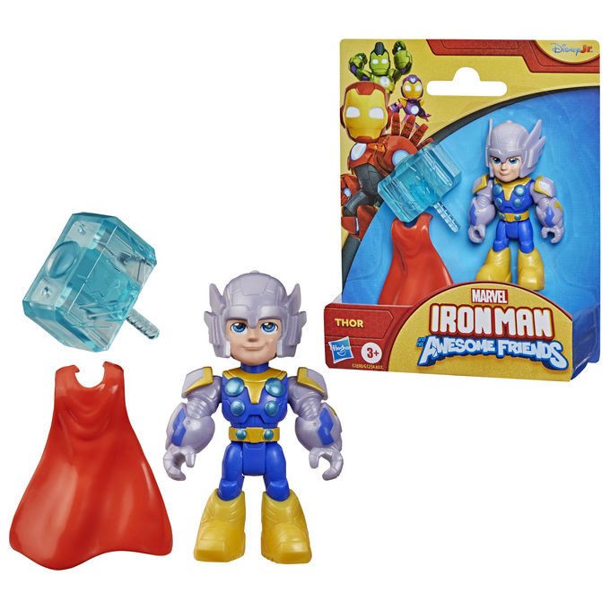 Hasbro Personaggio Iron Man Marvel Awesome Friends Mini Personaggio in Armatura