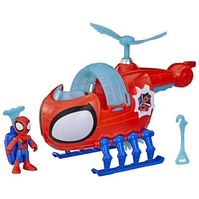 Hasbro G1969 Spidey Team con Elicottero Action Figure 7,6 cm e Veicolo Giocattolo con Proiettile colore Multicolore