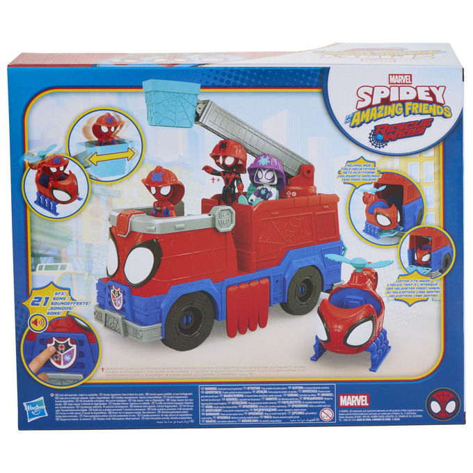 Hasbro G1992 SPIDEY AND HIS AMAZING FRIENDS Playset Vigili del Fuoco con Personaggio Batterie Incluse colore Multicolore