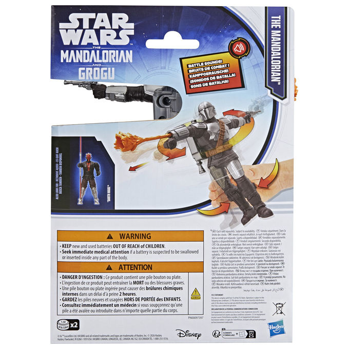 Hasbro G3120 Star Wars The Mandalorian Action FX Figurina da 15 cm con Effetti Sonori e Movimento colore Nero