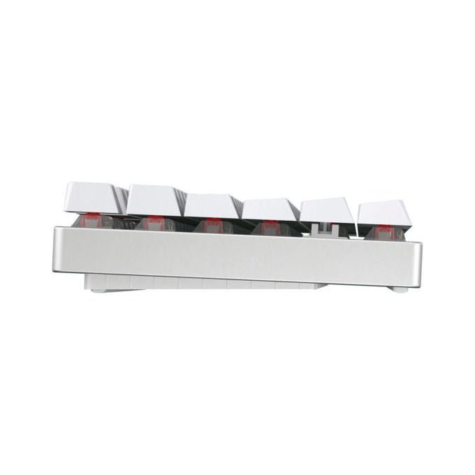 Cherry mx 8.2 tkl wireless, tastiera meccanica gaming, switch mx red, rgb, bluetooth 5.2, layout francese azerty, Bianco