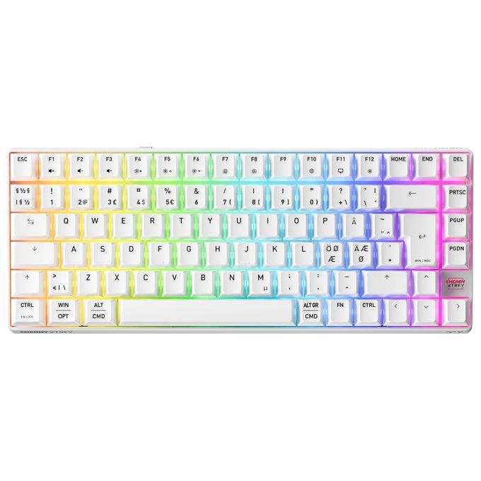 CHERRY XTRFY G8D-24030PAAPN-0 K33 Compact Wireless Tastiera Gaming 75% 84 tasti Wireless USB RF Bluetooth LED RGB Mem-chanical IP54 colore Bianco