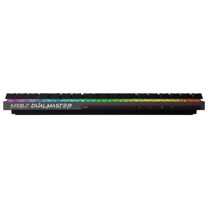 Cherry Xtrfy MX 8.2 Pro TMR Wireless, tastiera gaming TKL magnetica meccanica, switch MK Crystal, tripla connessione 2,4 GHz Bluetooth USB, polling 8000 Hz, nero