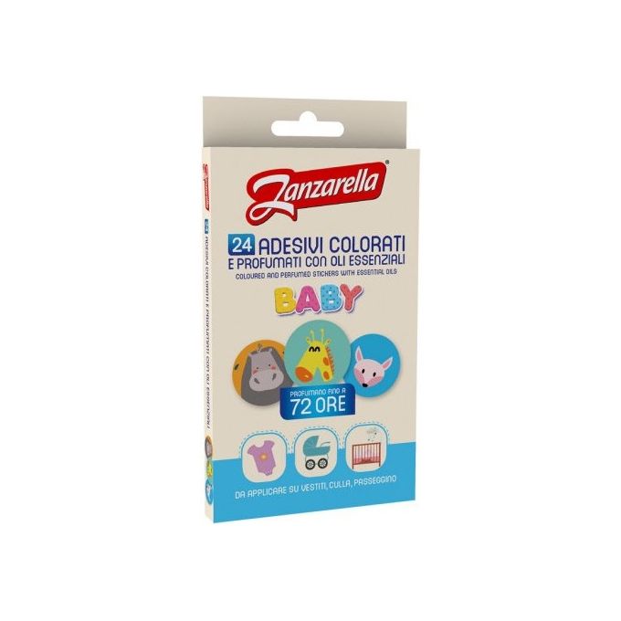 Zanzarella Antizanzare 24 Sticker Adesivi Baby Decori Assortiti