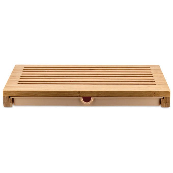 Alessi GAG02 Tagliere Per Pane Sbriciola con Raccoglitore Bambu' Resina Termoplastica 42x27x4.5 cm colore Marrone