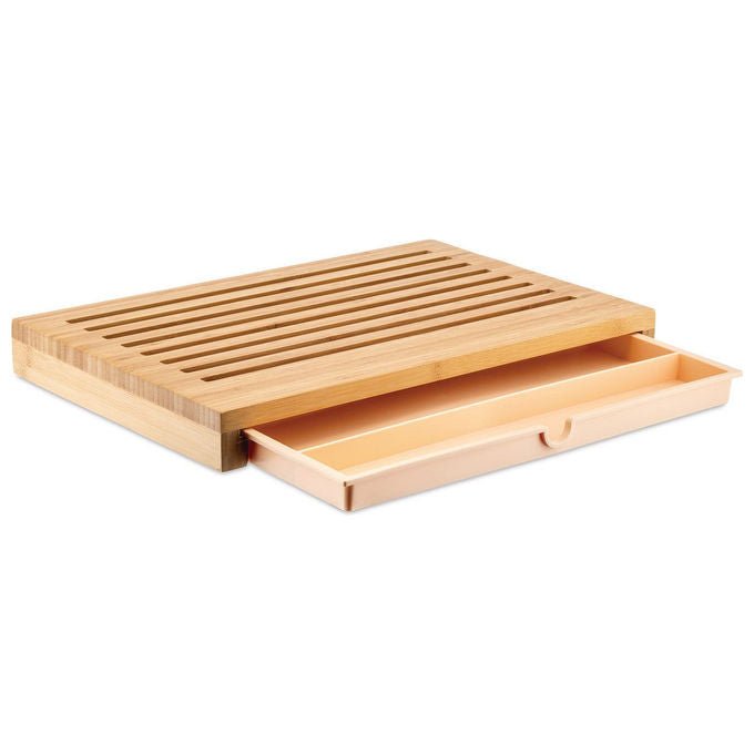 Alessi GAG02 Tagliere Per Pane Sbriciola con Raccoglitore Bambu' Resina Termoplastica 42x27x4.5 cm colore Marrone