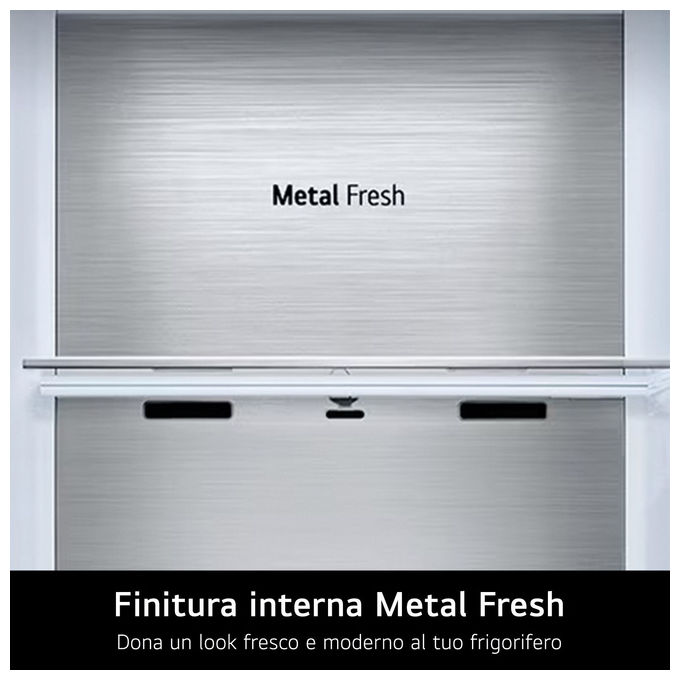 LG GBBS726CMB Fit and Max Frigorifero combinato 375 L 203 cm Classe C 34 dB AI Inverter Total No Frost (59.7x203x67.4 cm) colore Metal Sorbet