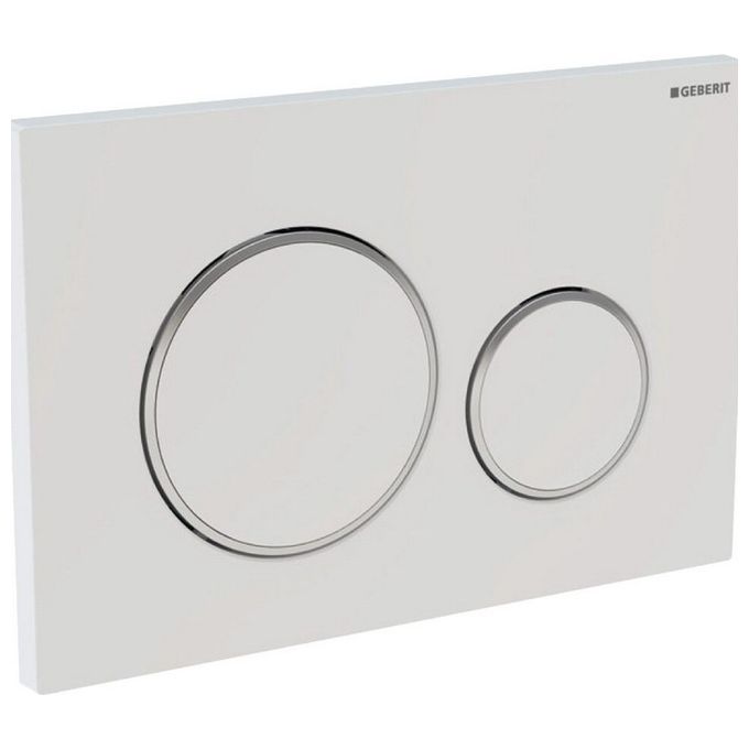 Geberit Sigma20 New Placca 2 Pulsanti Bianco-Cromo-Bianco