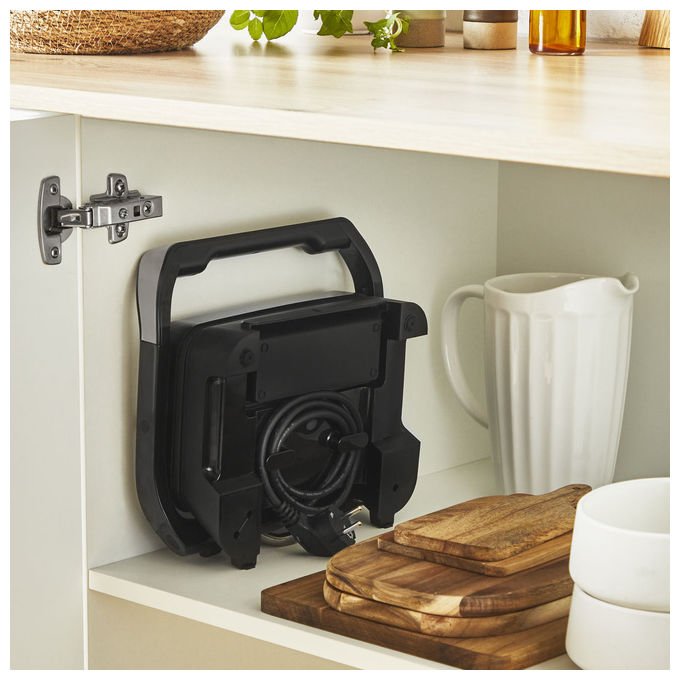 Tefal GC270D10 Inicio Compact Grill Elettrico 1000 W Antiaderente colore Argento-Nero