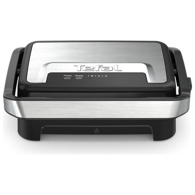 Tefal GC270D10 Inicio Compact Grill Elettrico 1000 W Antiaderente colore Argento-Nero