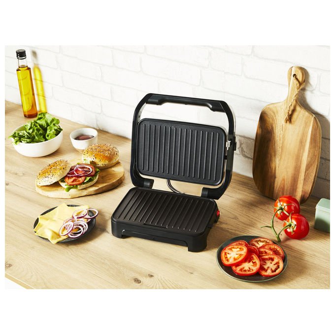 Tefal GC270D10 Inicio Compact Grill Elettrico 1000 W Antiaderente colore Argento-Nero