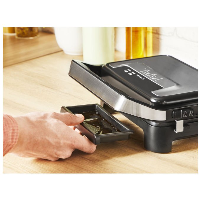 Tefal GC270D10 Inicio Compact Grill Elettrico 1000 W Antiaderente colore Argento-Nero