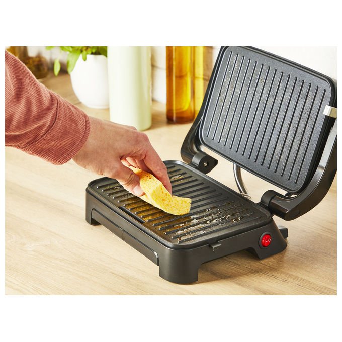 Tefal GC270D10 Inicio Compact Grill Elettrico 1000 W Antiaderente colore Argento-Nero